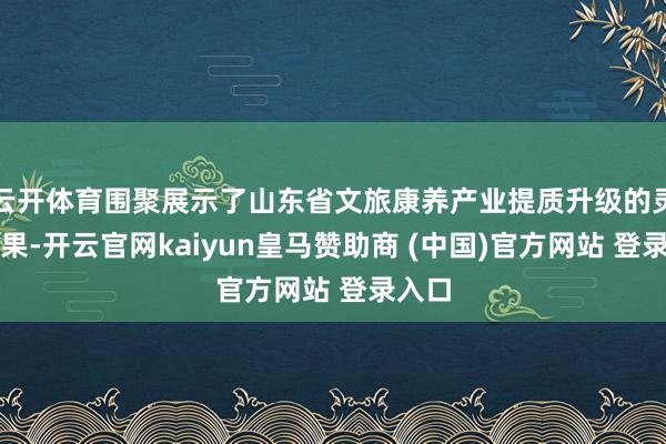 云开体育围聚展示了山东省文旅康养产业提质升级的灵活效果-开云官网kaiyun皇马赞助商 (中国)官方网站 登录入口