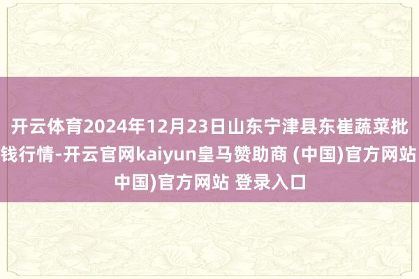 开云体育2024年12月23日山东宁津县东崔蔬菜批发市集价钱行情-开云官网kaiyun皇马赞助商 (中国)官方网站 登录入口