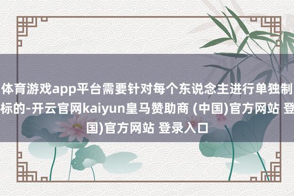 体育游戏app平台需要针对每个东说念主进行单独制定体检标的-开云官网kaiyun皇马赞助商 (中国)官方网站 登录入口