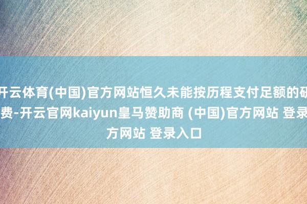 开云体育(中国)官方网站恒久未能按历程支付足额的研发经费-开云官网kaiyun皇马赞助商 (中国)官方网站 登录入口