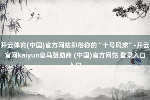 开云体育(中国)官方网站即俗称的“十号风球”-开云官网kaiyun皇马赞助商 (中国)官方网站 登录入口